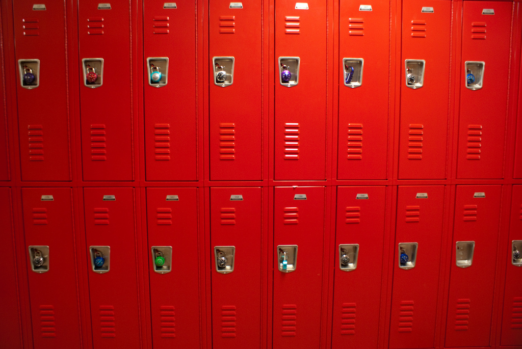 high school locker background