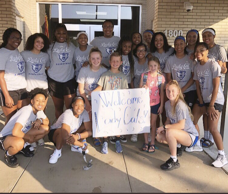 Conway High Girls Basketball Visit Theodore Jones Elementary