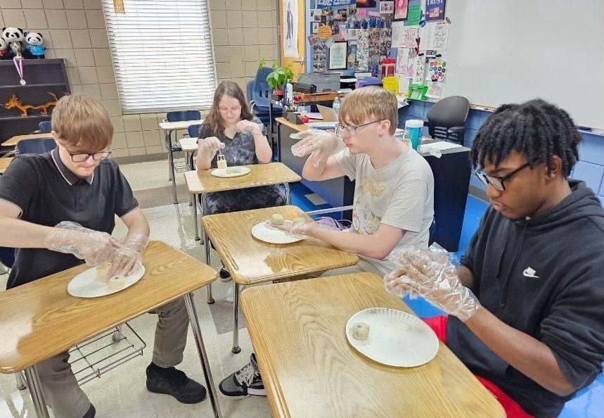 CHS students celebrate Chinese Culture by working on their Moon Cakes September 21. 