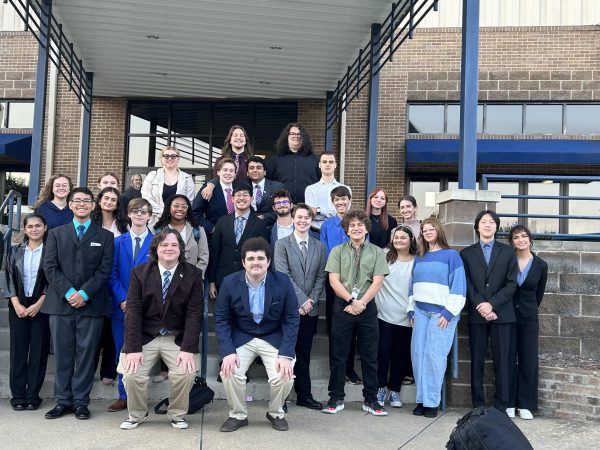 Model UN students pose at Pulaski Academy. 