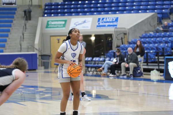 Junior Phoenyx Stone readies for a free throw shot at a game against Greenwood. 