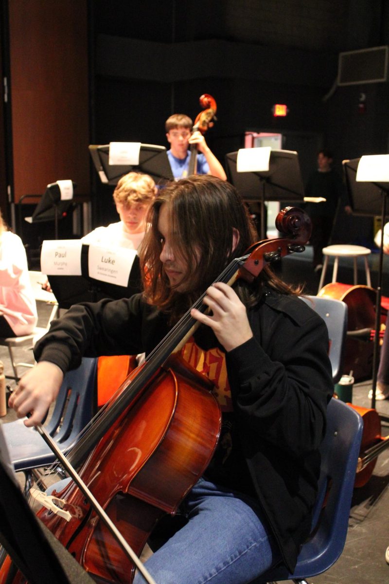 Barrett Carter at All-Region rehearsal during the fall semester. 