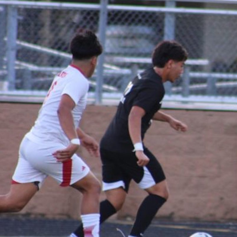Aaron Garcia plays in a soccer match last season.